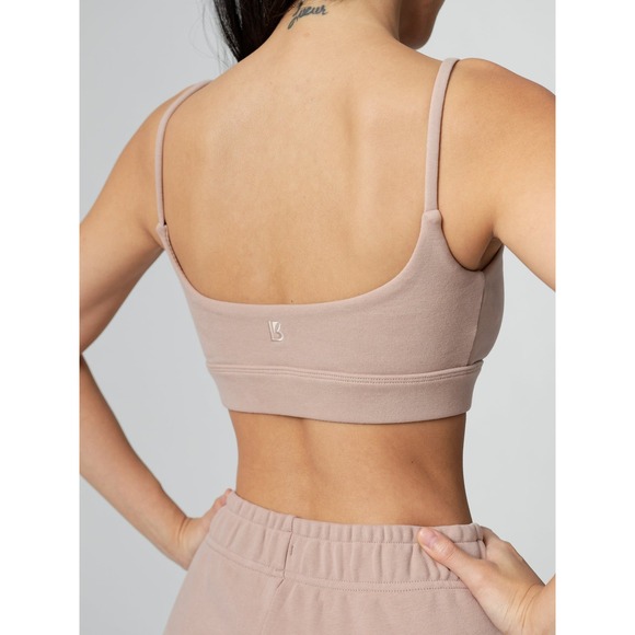 Buff Bunny Cloud Bralette Sports Bra Super Soft Tan/Mauve Size Medium - Picture 2 of 8